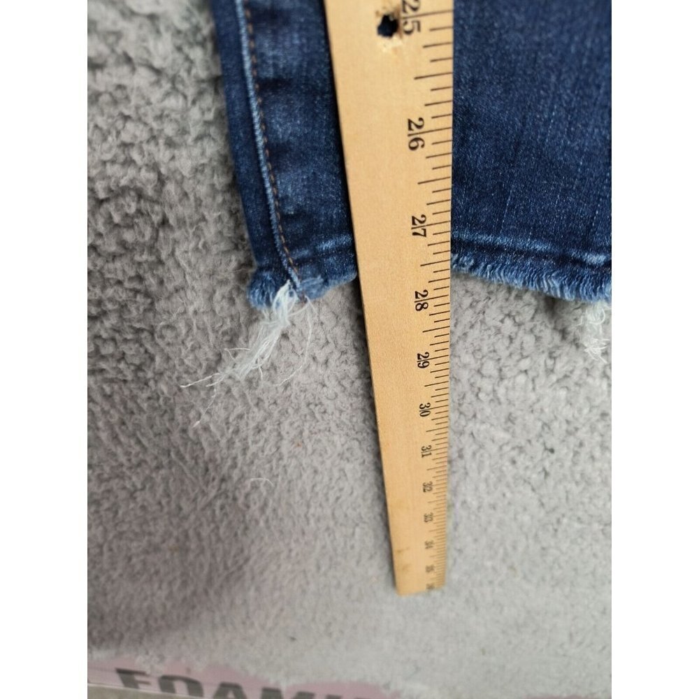 Madewell‎ 10" Mid Rise Skinny Distressed Jeans Button Fly Blue Denim 24 - Picture 9 of 13